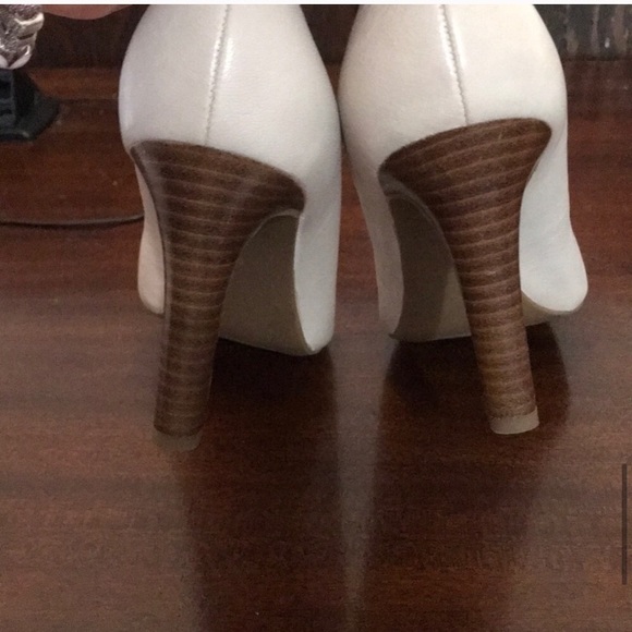 Franco Sarto Leather Caspian Pumps Cream Size 9 - Picture 8 of 12